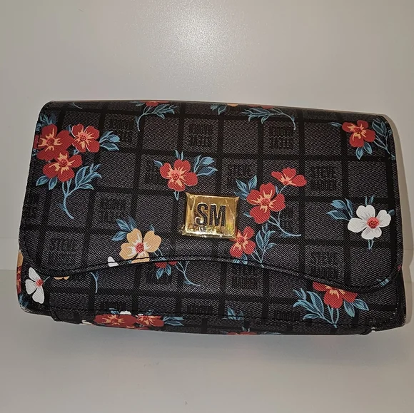 Steve Madden Floral Black Crossbody Bag - Picture 1 of 6